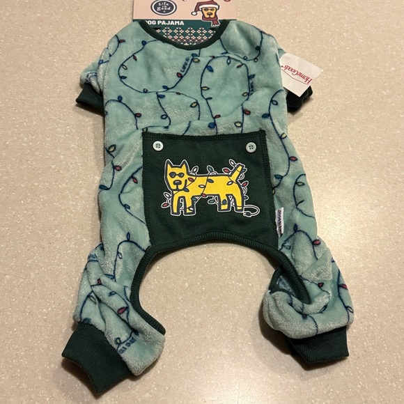 NWT Life is good Christmas Lights Dog Pajama Size Small - Picture 1 of 9